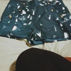 Aqua High Waisted Shorts
